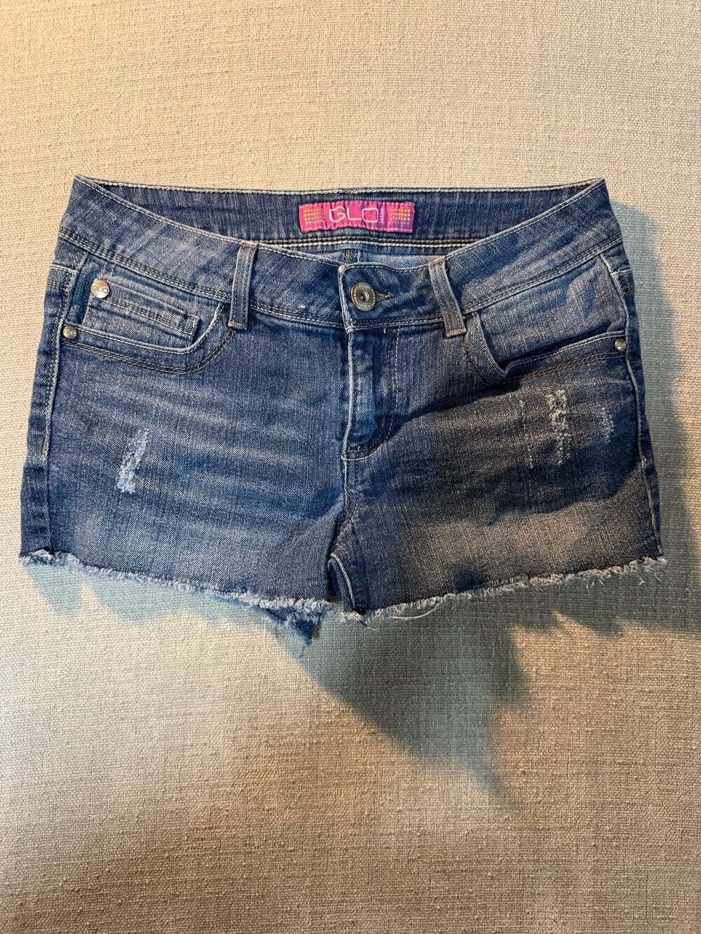GLO Jeans Distressed Denim Cut-Off Shorts Size 5